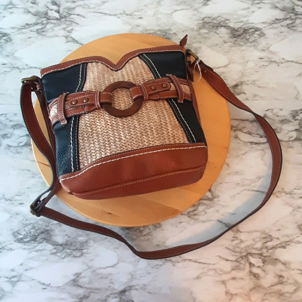 B.O.C. bohoiam crossbody wicker leather bag - Picture 11 of 11